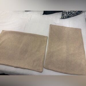 Restoration Hardware Beige/ tan Pillow Covers - Set of 2